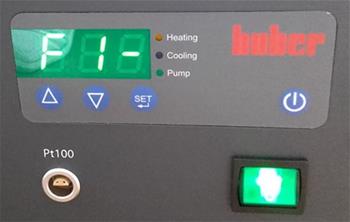 huber immersion cooler mpc controller f1 error and pt100 socket