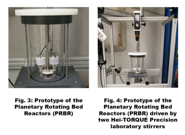 Heidolph laboratory stirrers used in hop extraction Figures 3 and 4