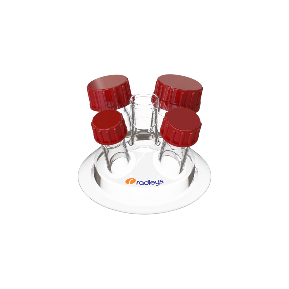 Reactor-Ready 5 Neck Lid DN100 - 1xB19 2xB24 1xB29 1xB34